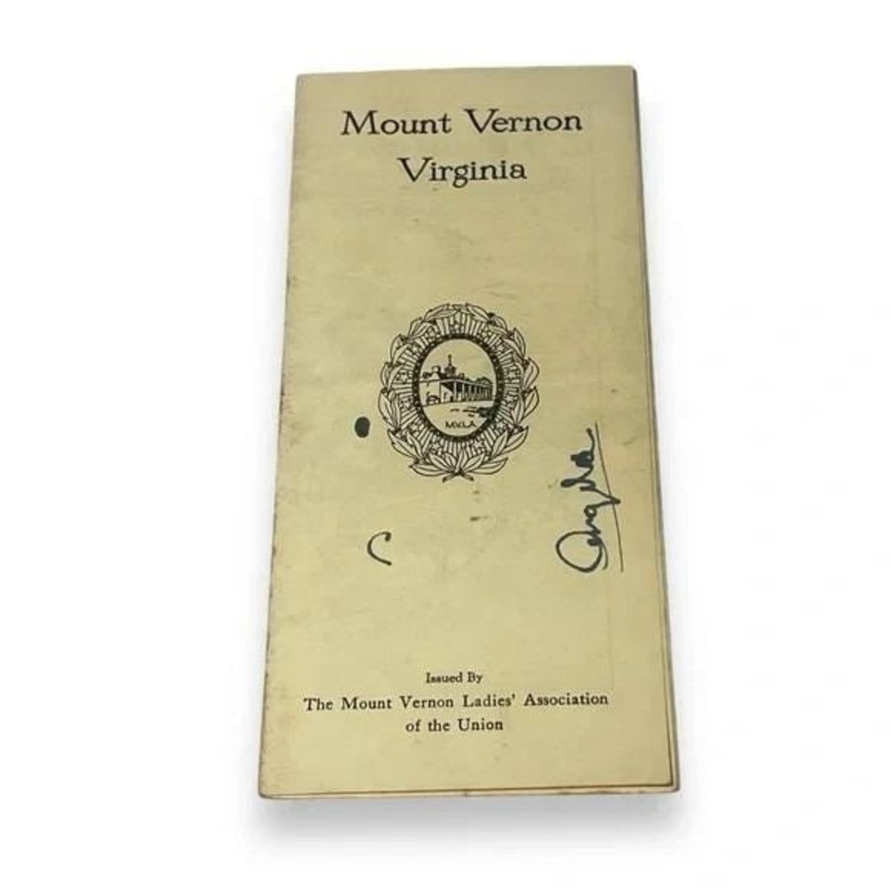 Mount Vernon Virginia 1961 Vintage Brochure Map BX